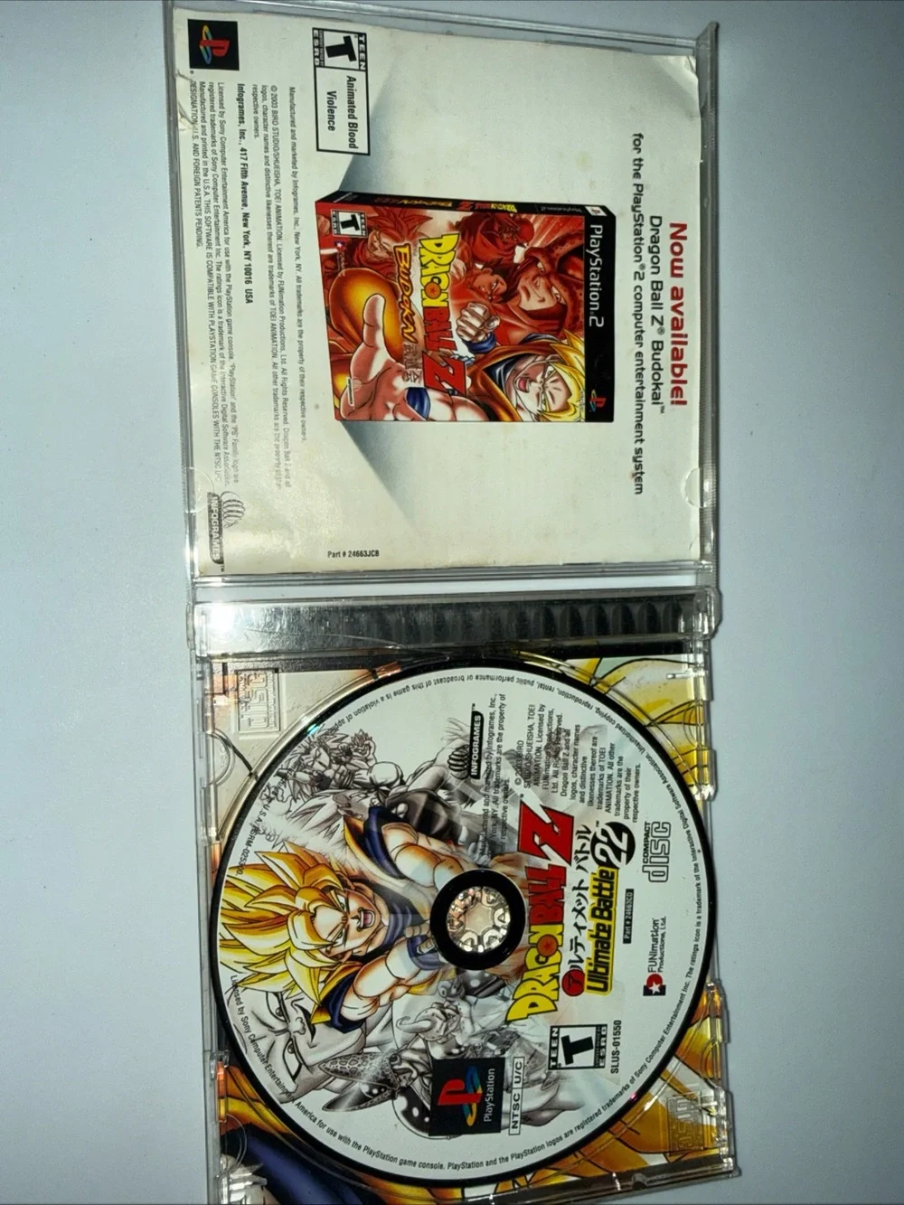 Sony PlayStation Dragon Ball Z Ultimate Battle 22 - White & Yellow Artwork